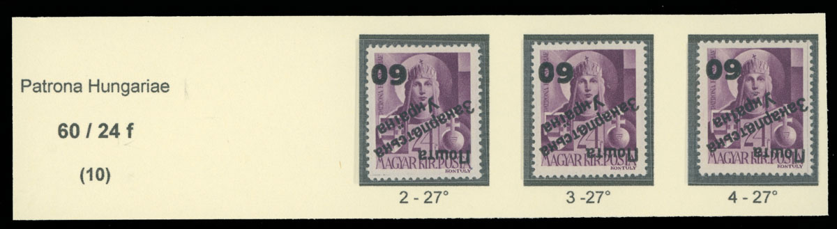 Lot 308 - 9. Uzhgorod Second issue Postage stamps - Raritan Stamps Inc. The Jiří Majer Collection of Carpatho - Ukraine 1944-1945, Live Bidding Auction #98 Lot 308 - 9. Uzhgorod Second issue Postage stamps - Raritan Stamps Inc. The Jiří Majer Collection of Carpatho - Ukraine 1944-1945, Live Bidding Auction #98