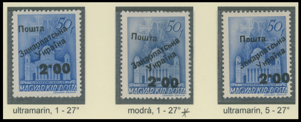 Lot 365 - 9. Uzhgorod Second issue Postage stamps - Raritan Stamps Inc. The Jiří Majer Collection of Carpatho - Ukraine 1944-1945, Live Bidding Auction #98 Lot 365 - 9. Uzhgorod Second issue Postage stamps - Raritan Stamps Inc. The Jiří Majer Collection of Carpatho - Ukraine 1944-1945, Live Bidding Auction #98