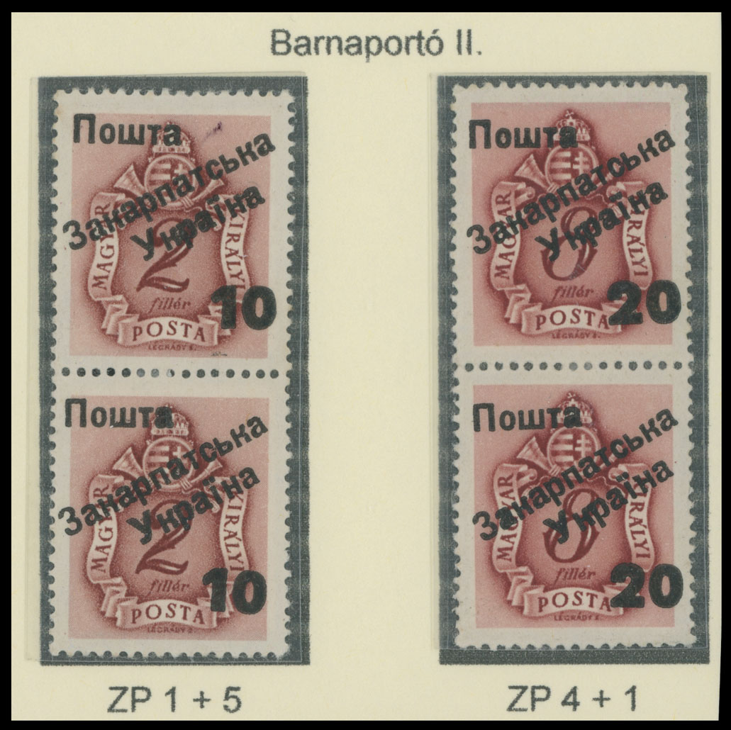 Lot 397 - 9. Uzhgorod Second issue Postage stamps - Raritan Stamps Inc. The Jiří Majer Collection of Carpatho - Ukraine 1944-1945, Live Bidding Auction #98 Lot 397 - 9. Uzhgorod Second issue Postage stamps - Raritan Stamps Inc. The Jiří Majer Collection of Carpatho - Ukraine 1944-1945, Live Bidding Auction #98
