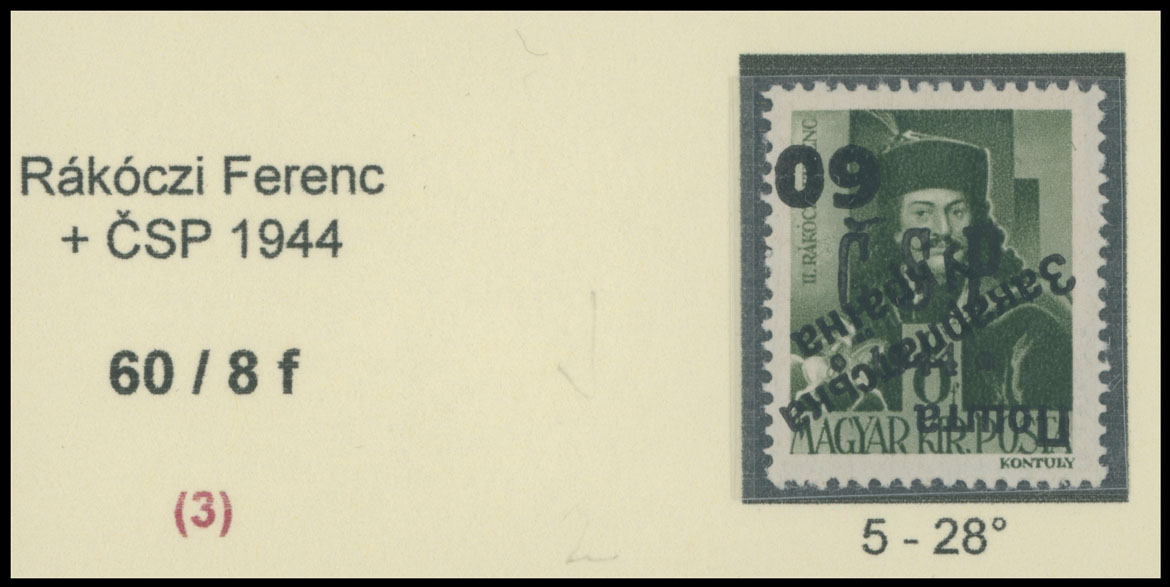Lot 439 - 9. Uzhgorod Second issue Postage stamps Surcharges over Chust overprint - Raritan Stamps Inc. The Jiří Majer Collection of Carpatho - Ukraine 1944-1945, Live Bidding Auction #98 Lot 439 - 9. Uzhgorod Second issue Postage stamps Surcharges over Chust overprint - Raritan Stamps Inc. The Jiří Majer Collection of Carpatho - Ukraine 1944-1945, Live Bidding Auction #98