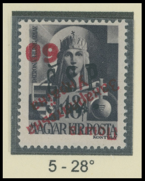 Lot 449 - 9. Uzhgorod Second issue Postage stamps Surcharges over Chust overprint - Raritan Stamps Inc. The Jiří Majer Collection of Carpatho - Ukraine 1944-1945, Live Bidding Auction #98 Lot 449 - 9. Uzhgorod Second issue Postage stamps Surcharges over Chust overprint - Raritan Stamps Inc. The Jiří Majer Collection of Carpatho - Ukraine 1944-1945, Live Bidding Auction #98