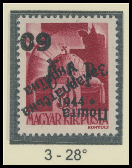 Lot 456 - 9. Uzhgorod Second issue Postage stamps Surcharges over Chust overprint - Raritan Stamps Inc. The Jiří Majer Collection of Carpatho - Ukraine 1944-1945, Live Bidding Auction #98 Lot 456 - 9. Uzhgorod Second issue Postage stamps Surcharges over Chust overprint - Raritan Stamps Inc. The Jiří Majer Collection of Carpatho - Ukraine 1944-1945, Live Bidding Auction #98