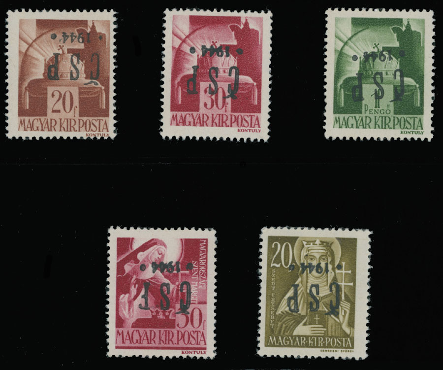 Lot 7 - 2. Chust Postage stamps  -  Raritan Stamps Inc. The Jiří Majer Collection of Carpatho - Ukraine 1944-1945, Live Bidding Auction #98