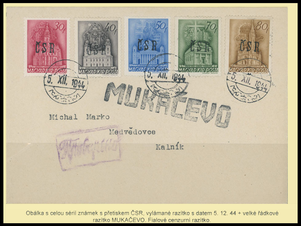 Lot 82 - 5. Mukačevo Postal History Items - Raritan Stamps Inc. The Jiří Majer Collection of Carpatho - Ukraine 1944-1945, Live Bidding Auction #98 Lot 82 - 5. Mukačevo Postal History Items - Raritan Stamps Inc. The Jiří Majer Collection of Carpatho - Ukraine 1944-1945, Live Bidding Auction #98